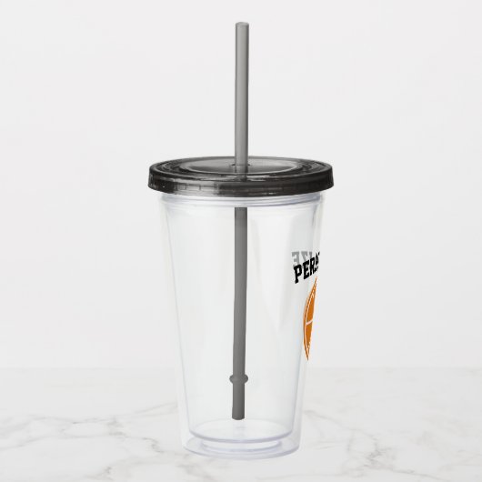 名前をカスタムするのバスケットボールのアクリルのタンブラーガラス アクリルタンブラー (右)