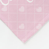 名前をカスタムするのパステル調の水彩画のかわいい子犬の女の子 フリースブランケット (角)