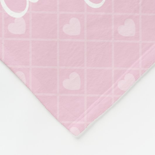 名前をカスタムするのパステル調の水彩画のかわいい子犬の女の子 フリースブランケット (角)