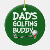 名前をカスタムするのパパのゴルフをする相棒の男の子のオーナメント セラミックオーナメント (裏面)