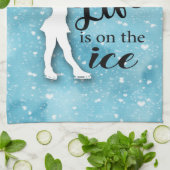 名前をカスタムするのフィギュアスケートのワイプタオル キッチンタオル (折り畳み)