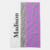 名前をカスタムするのフィギュアスケートのワイプタオル キッチンタオル (縦)