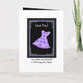 名前をカスタムするのフラワー・ガールの紫色の服 招待状 (裏面)