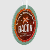 名前をカスタムするのベーコンの朝食のクリスマスのオーナメント オーナメント (正面)