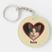 名前をカスタムするのペットの写真の写真の写真の写真 キーホルダー (正面)