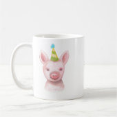 名前をカスタムするのマグのかわいいブタのパーソナライズなブタの芸術のマグ コーヒーマグカップ (左)