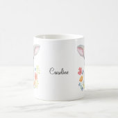 名前をカスタムするのマグのかわいい子ヒツジのヒツジのキリスト教のギフトのマグ コーヒーマグカップ (中央)