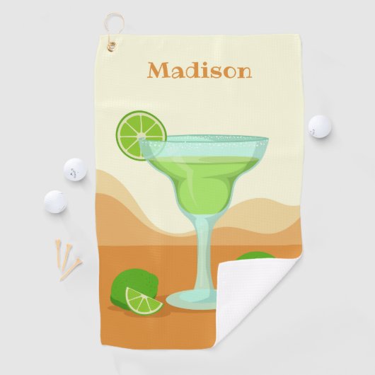 名前をカスタムするのマルガリータのゴルフタオル ゴルフタオル (インサイチュ)