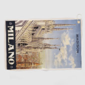 名前をカスタムするのミラノ(ミラノ)のヴィンテージ旅行 ゴルフタオル (横)