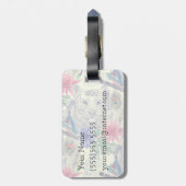 名前をカスタムするのヴィンテージのインドのスタイルのトラパターン ラゲッジタグ (裏面縦)