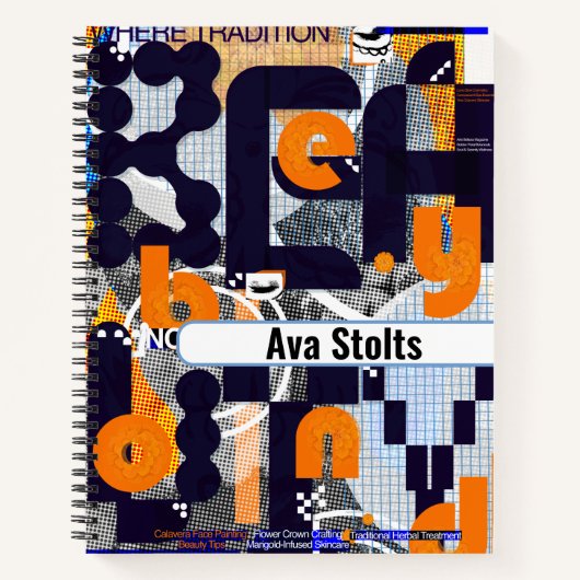 名前をカスタムするの伝統とRadiance Notebook ノートブック (正面)