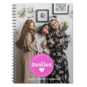 名前をカスタムするの別売ピンクのハートtypoフォトノートブック ノートブック (正面)