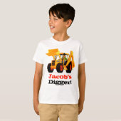 名前をカスタムするの子供の黄色い坑夫 Tシャツ (正面フル)