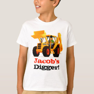 名前をカスタムするの子供の黄色い坑夫 Tシャツ