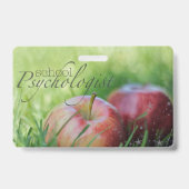 名前をカスタムするの学校の心理学者のバッジ バッジ (裏面)