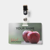 名前をカスタムするの学校の心理学者のバッジ バッジ (クリップ付き表面)