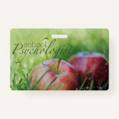 名前をカスタムするの学校の心理学者のバッジ バッジ (裏面)