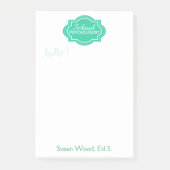 名前をカスタムするの学校の心理学者のメモのメモ帳 ポストイット (正面)