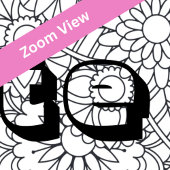 名前をカスタムするの巨大な象のフローラ着色ポスター ポスター