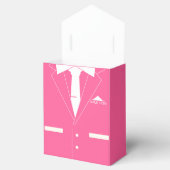 名前をカスタムするの愛用ボックスとピンクのスーツとネクタイ フェイバーボックス (オープン)