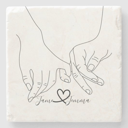 名前をカスタムするの手のひら ストーンコースター (正面)