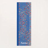 名前をカスタムするの日本人のプリントのハチドリのヨガのマット ヨガマット (裏面)