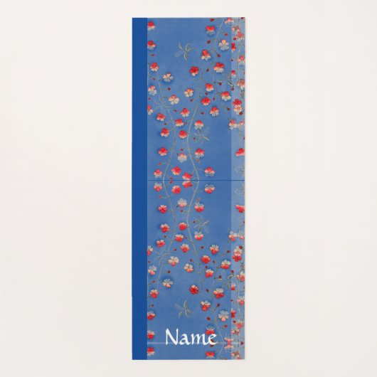 名前をカスタムするの日本人のプリントのハチドリのヨガのマット ヨガマット (裏面)