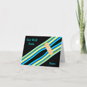 名前をカスタムするの明るいストライプ カード (正面)