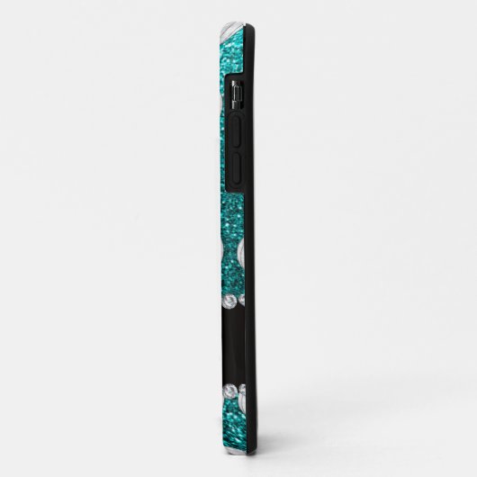 名前をカスタムするの明るい水のグリッターのバレーボール Case-Mate iPhoneケース (裏面/左)