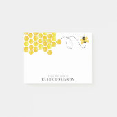 名前をカスタムするの机から水色の蜂はちみつ ポストイット (正面)