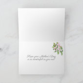名前をカスタムするの母の日とリンゴの花のカード シーズンカード (内部)