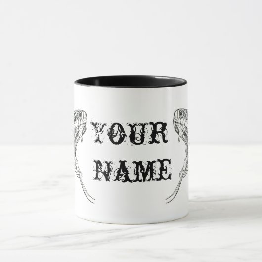 名前をカスタムするの毒蛇のマグ マグカップ (中央)
