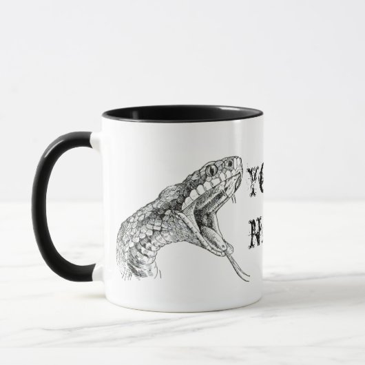 名前をカスタムするの毒蛇のマグ マグカップ (左)