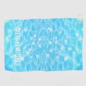 名前をカスタムするの水さざ波質感 カッコいい ゴルフタオル (横)