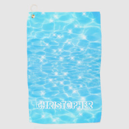 名前をカスタムするの水さざ波質感 カッコいい ゴルフタオル