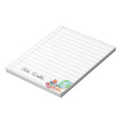 名前をカスタムするの水彩画の書籍、アップル&グローブデザイン ノートパッド (回転)