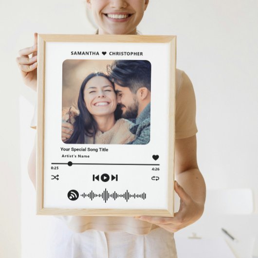 名前をカスタムするの特別な曲ミュージックプレーヤーのスタイル写真 ポスター