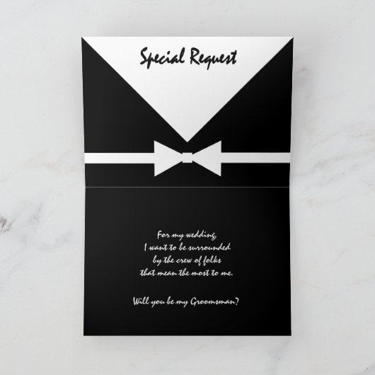 名前をカスタムするの特別な要求-私の花婿の付添人があって下さい 招待状 (内部)