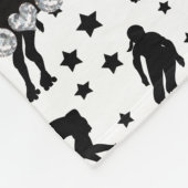 名前をカスタムするの白いローラーのダービーの星 フリースブランケット (角)