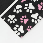 名前をカスタムするの白黒の手紋 フリースブランケット (角)