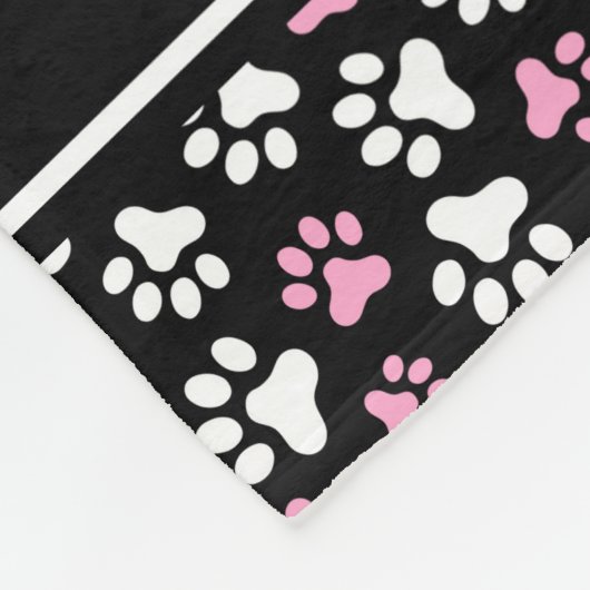 名前をカスタムするの白黒の手紋 フリースブランケット (角)