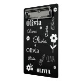 名前をカスタムするの白黒小型クリップボード ミニクリップボード (アングル2)