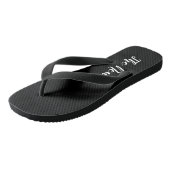 名前をカスタムするの白黒結婚式のビーチサンダル ビーチサンダル (アングル)