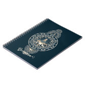 名前をカスタムするの神聖な星の疑問に思装飾曼荼羅 ノートブック (左側)