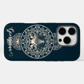 名前をカスタムするの神聖な星の疑問に思装飾曼荼羅 Case-Mate iPhoneケース (裏面 (横))