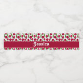 名前をカスタムするの紅色のバラ ペットボトルラベル (シングルラベル)