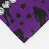 名前をカスタムするの紫色のローラーのダービーの星 フリースブランケット (角)