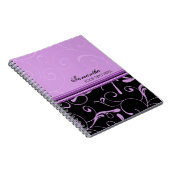 名前をカスタムするの紫色の黒はノート渦巻きます ノートブック (右側)