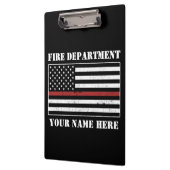 名前をカスタムするの細い赤線誇りを持った旗消防士 クリップボード (左)