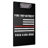 名前をカスタムするの細い赤線誇りを持った旗消防士 クリップボード (右)